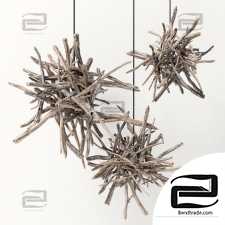 Branch decor lamp n1 / Chandeliers made of branches