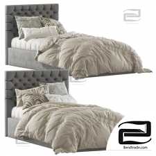 Bed with a padded headboard 4