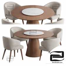 Angel Cerda table and chair, Aston