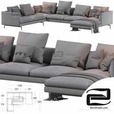 1333 Flamingo Zanotta Sofa