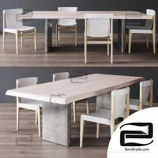 CB2 table and chair