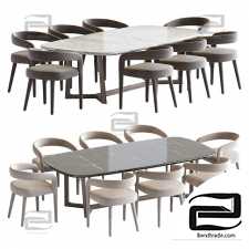 Lisette White table and chair, Concorde