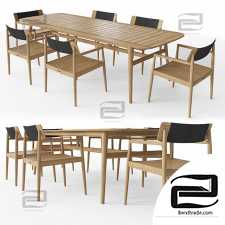 Gloster CLIPPER table and chair, ARCHI
