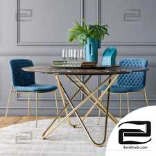 Table and chair Calligaris Love, Stellar