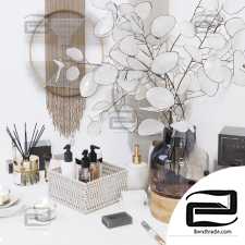 Decorative set for bathrooms and living rooms