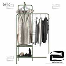 Floor hanger with Ikea NIKKEBY clothes