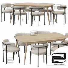 Inesse Boucle Ivory Dining Table