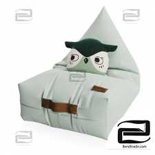 Armchair-bag and pillow-owl from NOBODINOZ