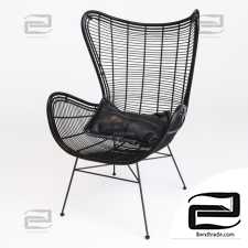 HK-Living Natural rattan egg chair