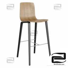 AAVA 4 Wood Legs Dinner Chair and Bar Stool by Arper