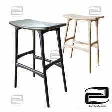 Oak Osso black bar stool