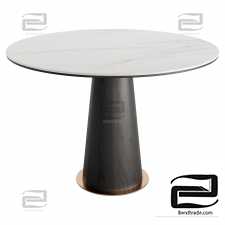 Mid Century 48 Round Dining Table by Homary