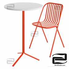 TUBY Stackable Steel Garden Chair and Table by Belca