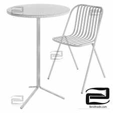 TUBY Stackable Steel Garden Chair and Table by Belca