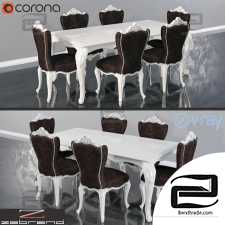 Zebrano Casa Emily Table and Chair