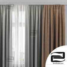 Curtains with a window 