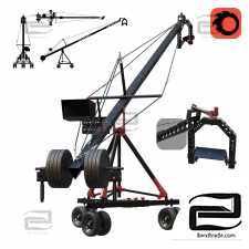 Cinematic camera crane red