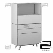 Italian vertical chest of drawers D omino In by SanGiamo