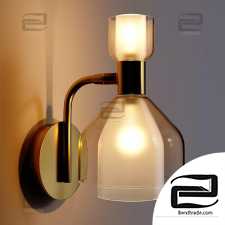 Brass and tinted glass sconces, Amoris