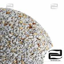 Seamless texture of white pebbles v2