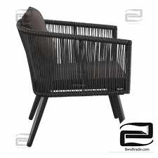 Outdoor garden chair made of artificial rattan SDA-AD723002