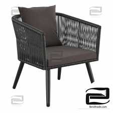 Outdoor garden chair made of artificial rattan SDA-AD723002