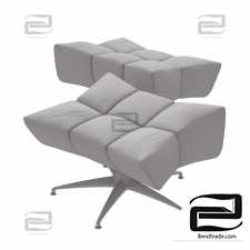 Stylish modern Cloud 7 armchair by Bretz