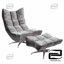 Stylish modern Cloud 7 armchair by Bretz