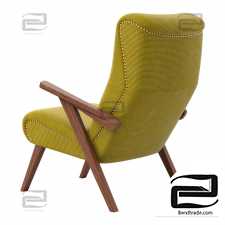 Stylish German armchair Johann B125 by Bretz