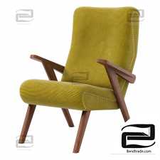 Stylish German armchair Johann B125 by Bretz