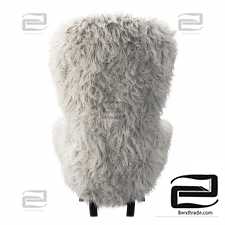 Fluffy Italian modern chair Guelfo Fur from Opinion Ciatti