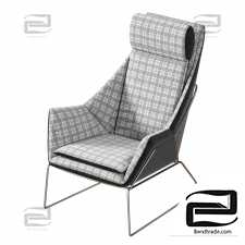 Stylish modern Italian armchair New York Bergere from Saba Italia