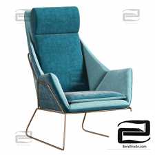 Stylish modern Italian armchair New York Bergere from Saba Italia