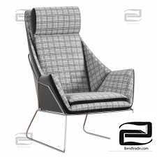 Stylish modern Italian armchair New York Bergere from Saba Italia