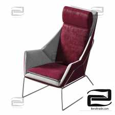 Stylish modern Italian armchair New York Bergere from Saba Italia