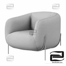 Stylish Italian Geo armchair from Saba Italia in a modern style