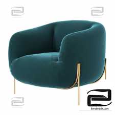 Stylish Italian Geo armchair from Saba Italia in a modern style