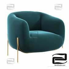 Stylish Italian Geo armchair from Saba Italia in a modern style