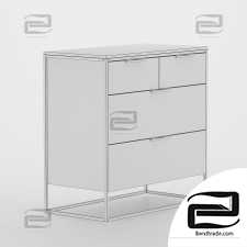 Chest of drawers Nord-1 White