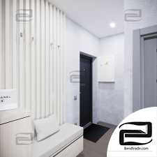 Grey Wood Apartment 3D Scene Interior