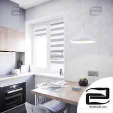 Grey Wood Apartment 3D Scene Interior