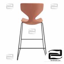 Italian semi-bar stool Quo by Tonon