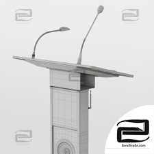 lectern amplifier conference tribune microphone stand