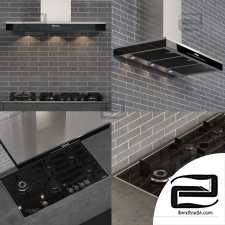 Miele Appliances Collection _Gas Cooktop and Hood ,KM 3054 G,DA 6698 W Puristic Edition 6000