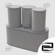 Metal bread box and cans for bulk products