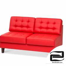 Sofa without armrests Cosmo 2-seater