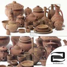 Dishes clay rack n12