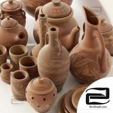 Dishes clay rack n12