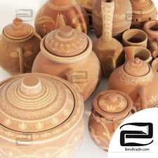 Dishes clay rack n12