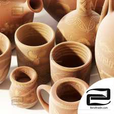 Dishes clay rack n12